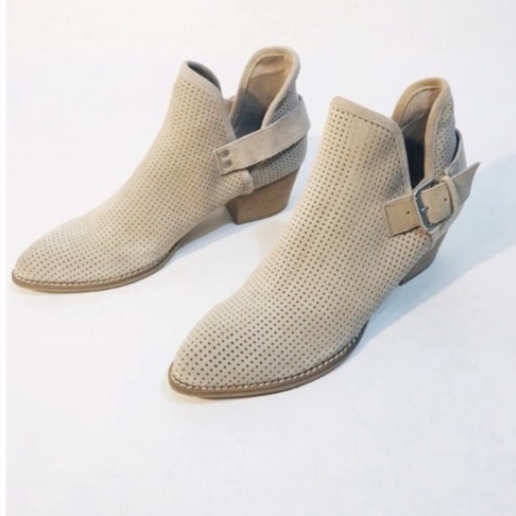 DOLCE VITA Simon Suede Perforated Booties - Picture 1 of 12